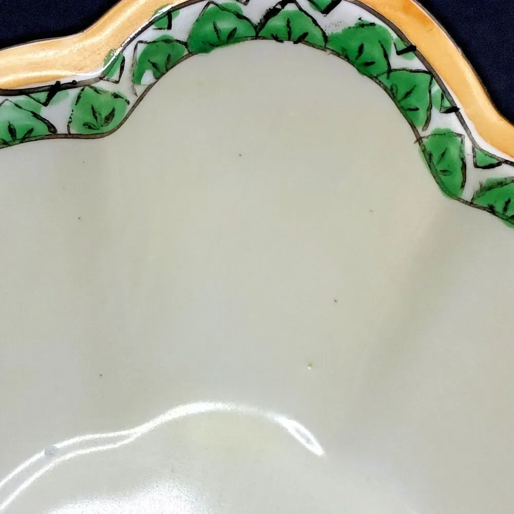 Antique Noritake Princess Handpainted Art Deco Celery Dish Salt Cellar Set Japan